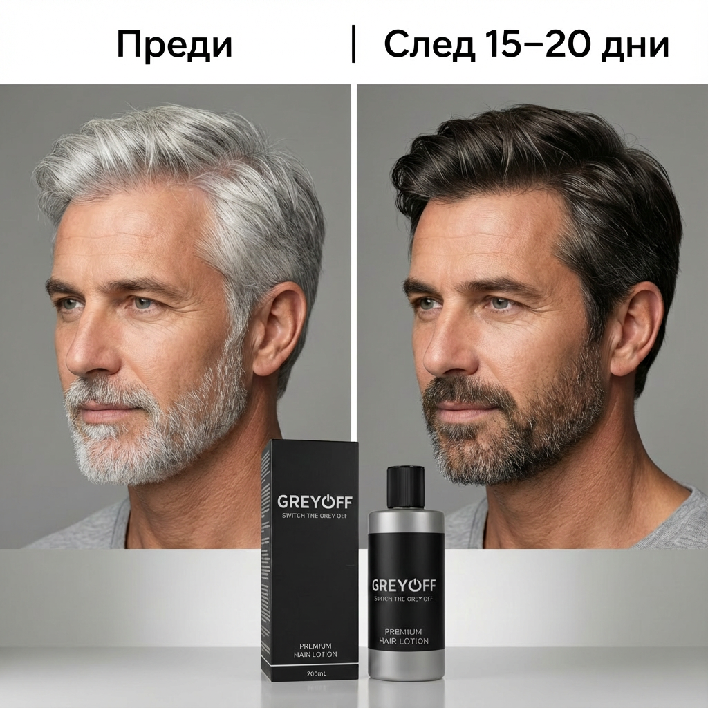 GreyOFF - Mai puțin păr gri. Fără vopsea. Calea naturală.